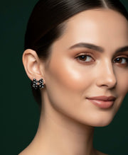 Black Riboon bow Studs