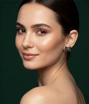 Black Riboon bow Studs