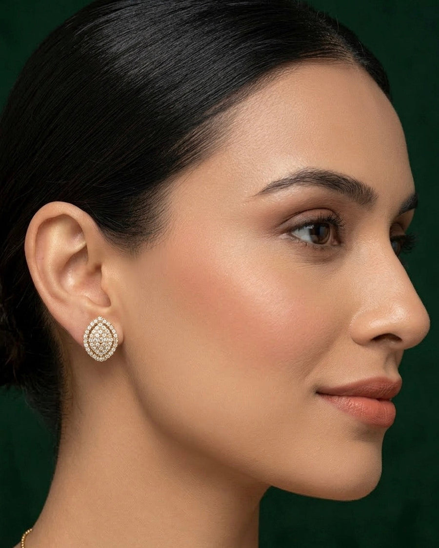 Fancy Diamond & Beaded Studs