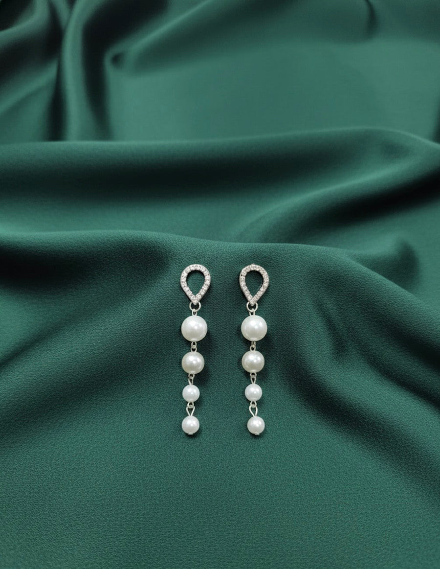 Rose Gold Pearls Earrings