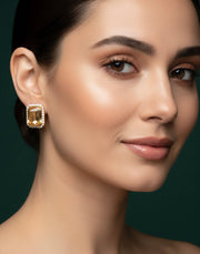 Square Fancy Stone Studs