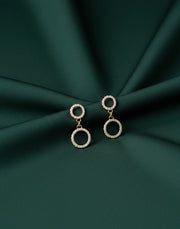 Rose Gold Dubble Ring Earrings