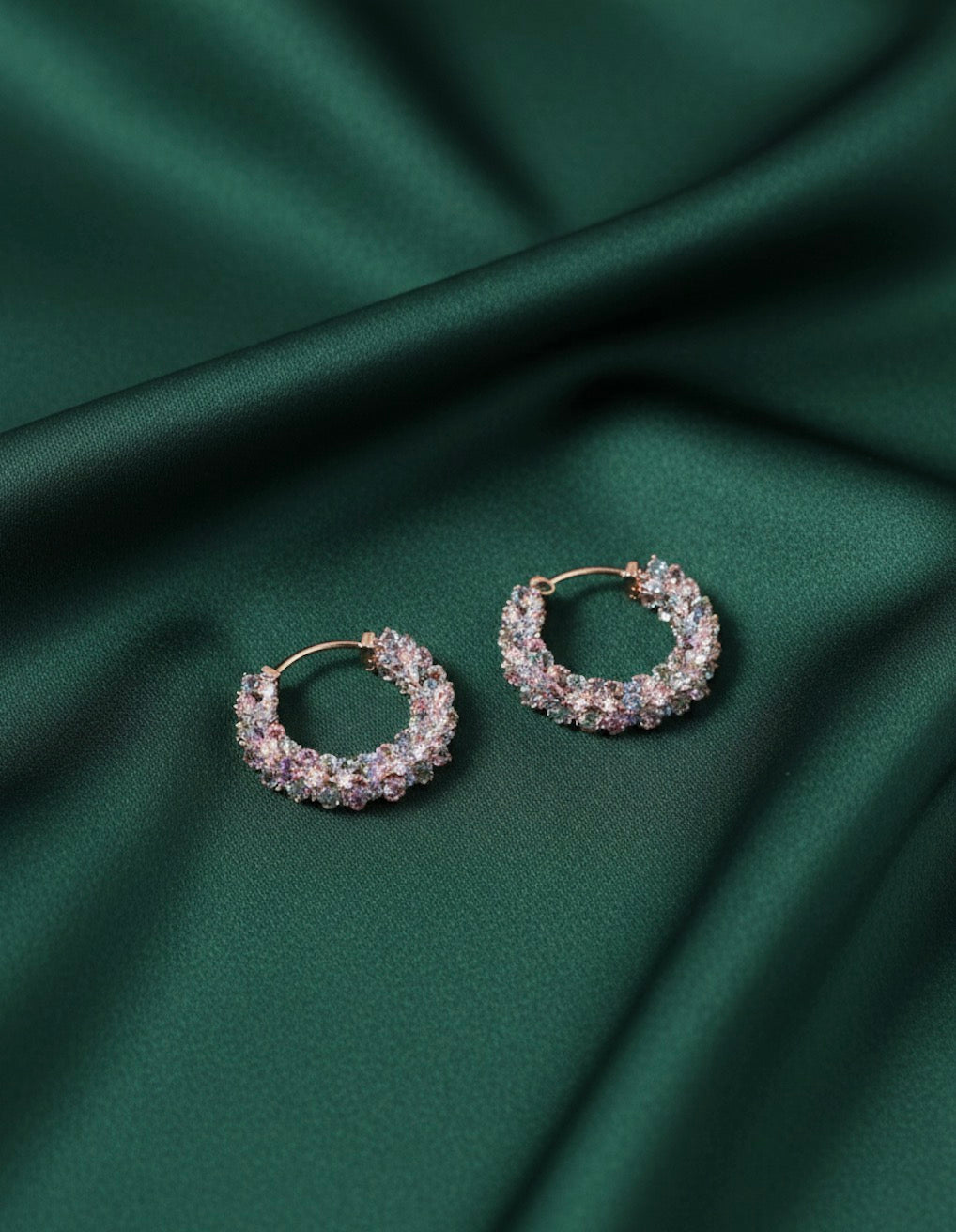 Artificial Beaded Ston Hoops