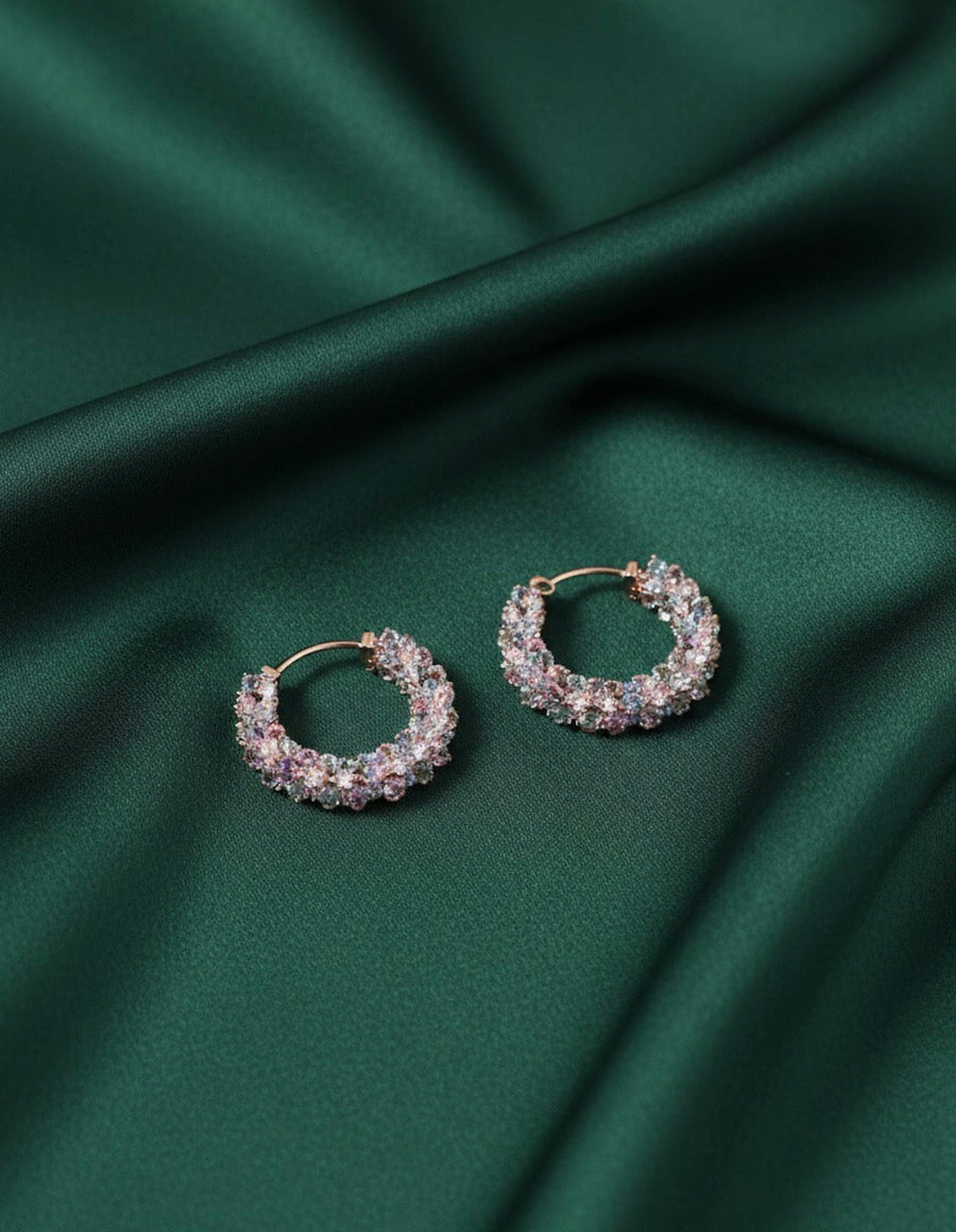 Artificial Beaded Ston Hoops