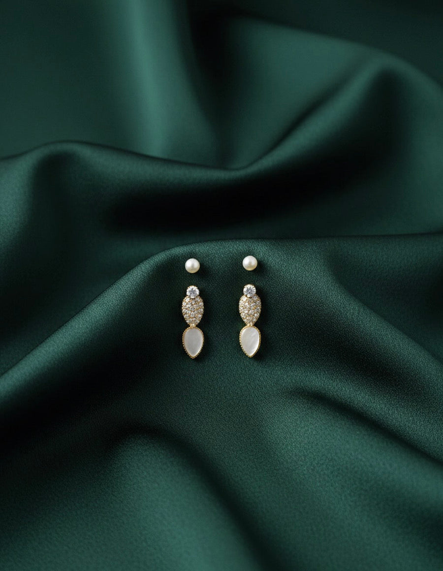 Off White Pack of 2 Lightweight Mini Studs