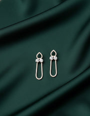 Rose Gold Unique Design Drop Earrings