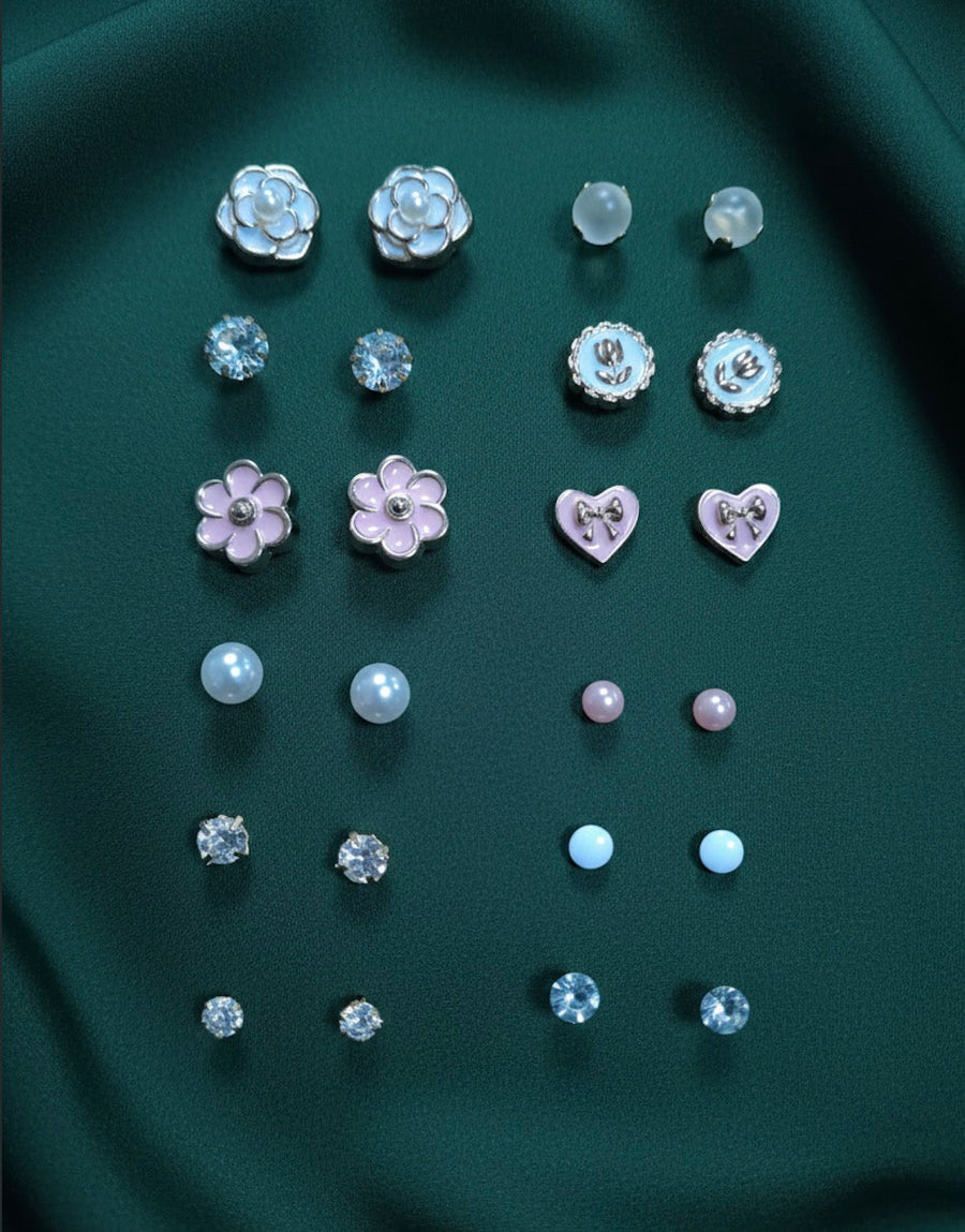 Multiple Design Combo Pack Of 12 Mini Studs