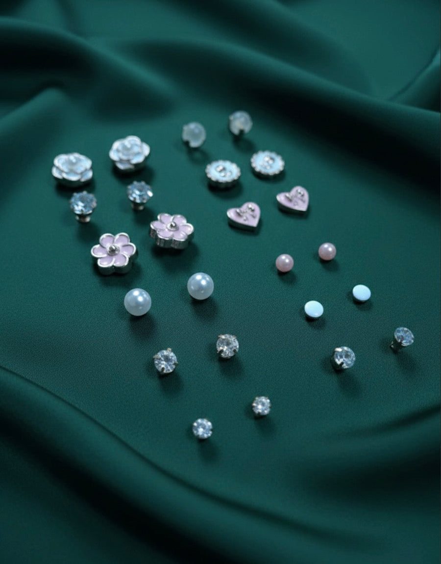 Multiple Design Combo Pack Of 12 Mini Studs