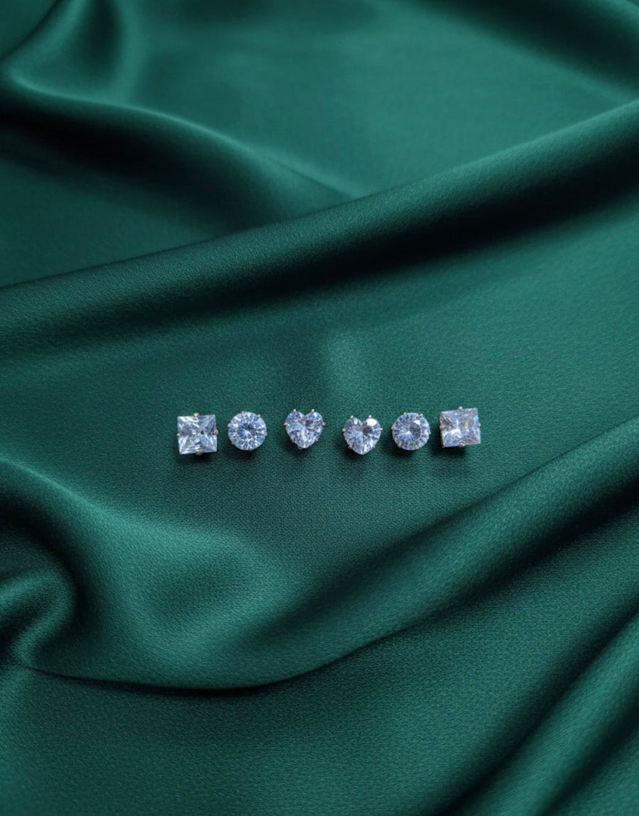 Pack of 3 Mini Doamond Studs