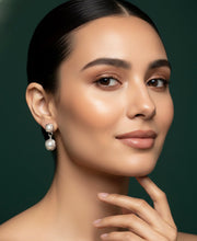 Silver Plated Fancy Pearl Earrings