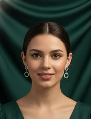 Silver Plated Fancy Circular Earrings