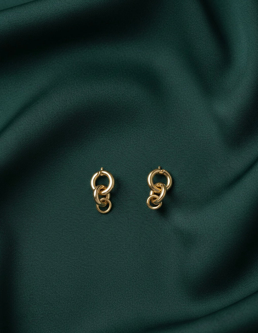 Women Gold Interlinked Plated Earings