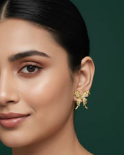 Women Gold Plated Butterfly Earrings