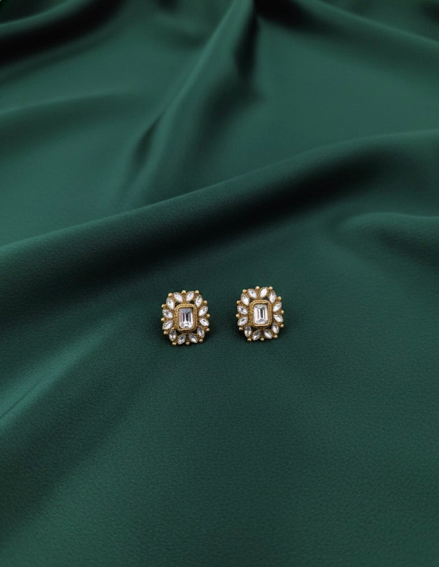 Women Gold Stone Studed Earing