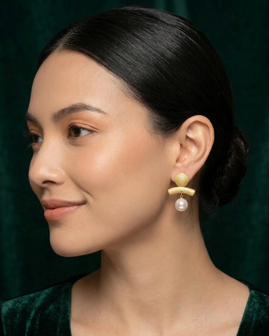 Golden Korean Style Earrings