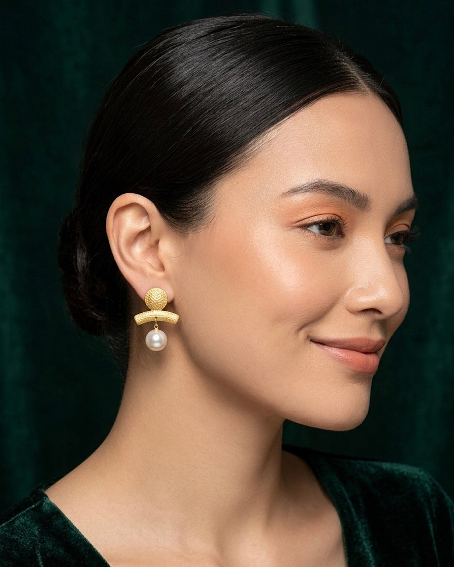 Golden Korean Style Earrings