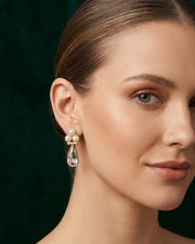 Aartificial Stone & Beaded Earrings