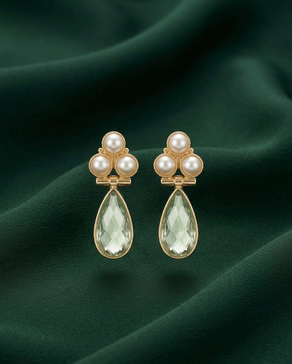 Aartificial Stone & Beaded Earrings