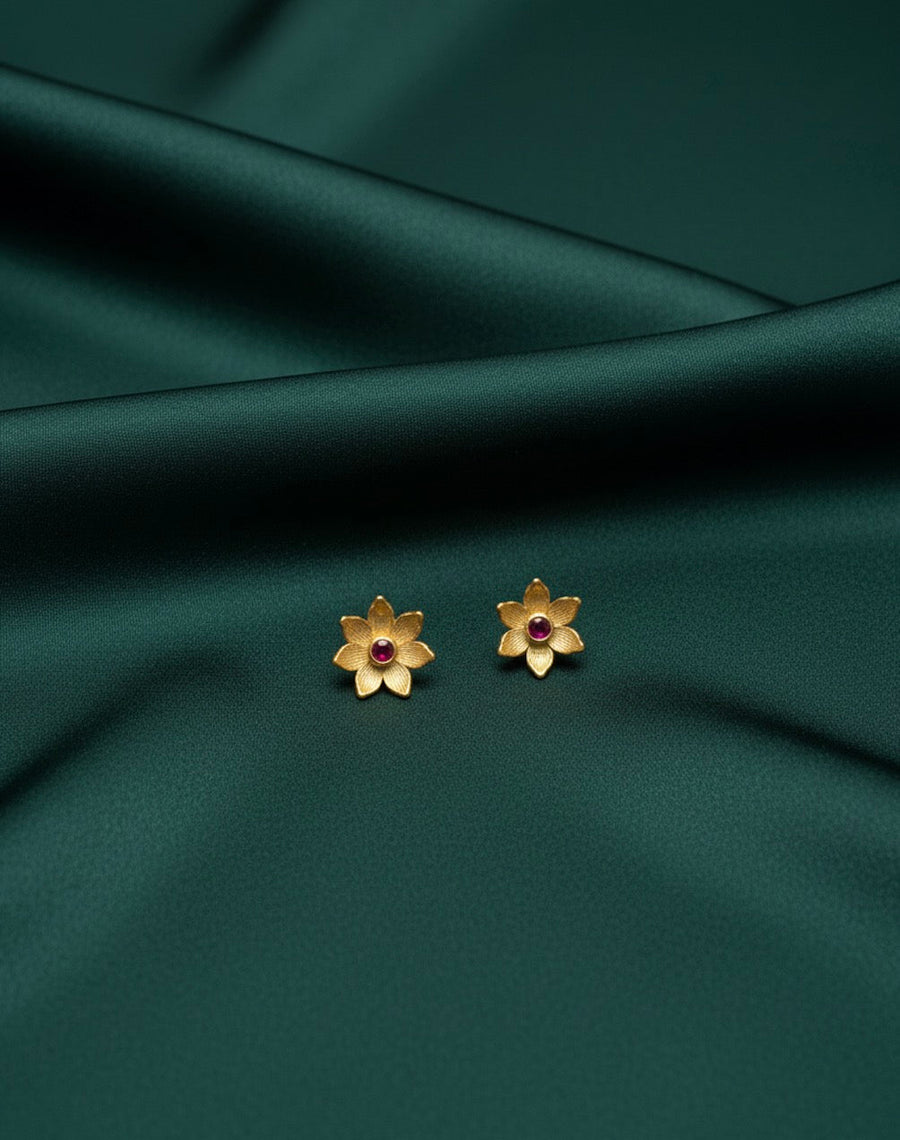 Golden Mini Flower Studs