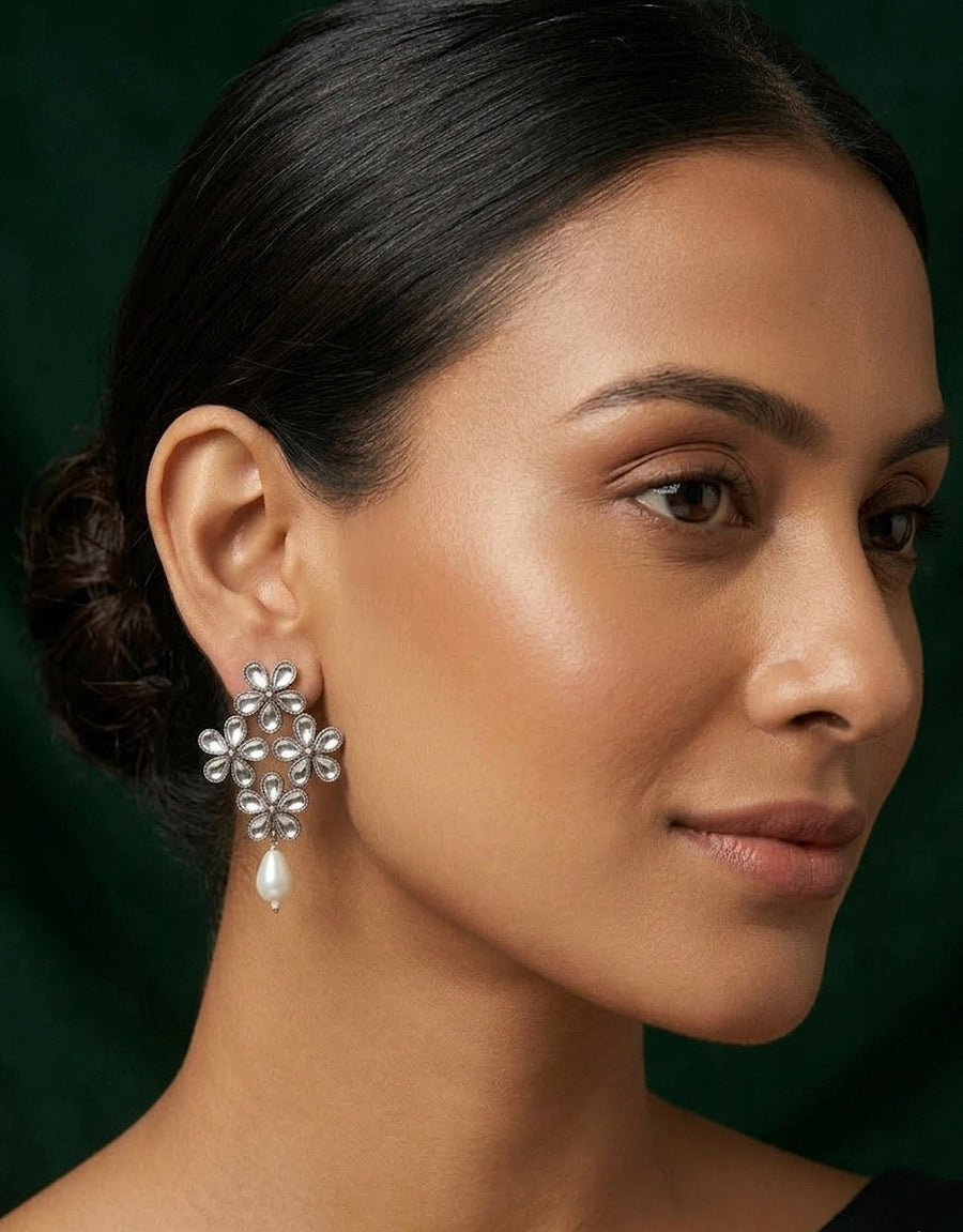 Silver Plated Drop Earrings
