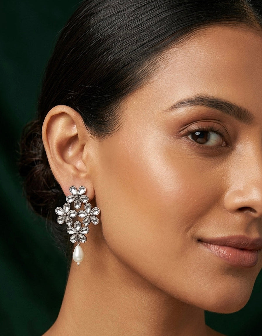 Silver Plated Drop Earrings