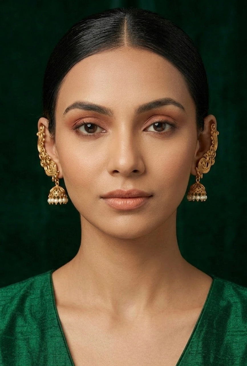 Gold Plated South Indian Style Ear Cuff