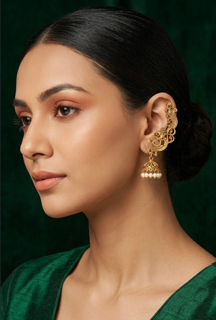 Gold Plated South Indian Style Ear Cuff
