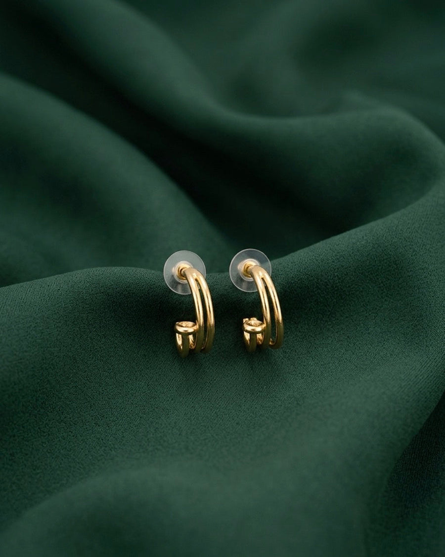 Gold Plated Koren Style Mini Hoops