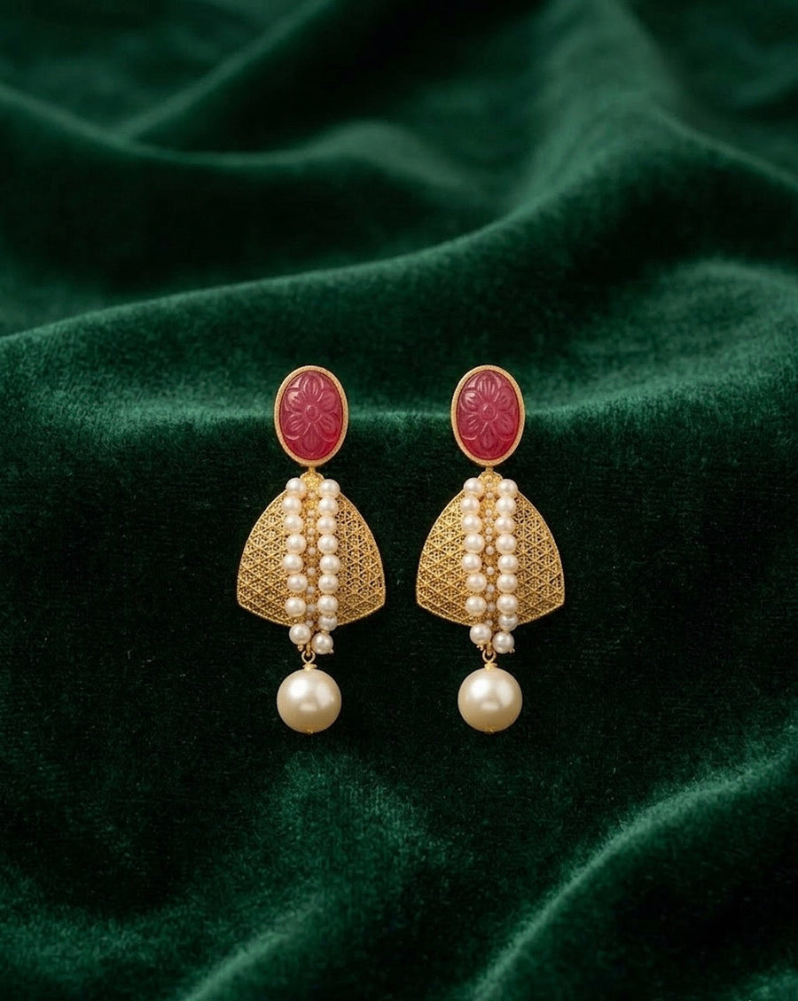 Gold Plated Fancy Earrings