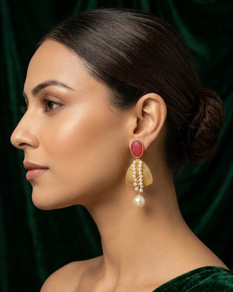Gold Plated Fancy Earrings