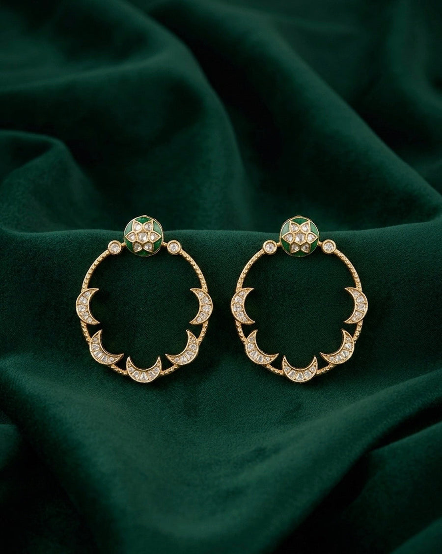 Beautiful Meenakari Chandbali Earrings