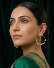 Beautiful Meenakari Chandbali Earrings