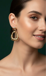 Contaporary Golden Antique Earrings