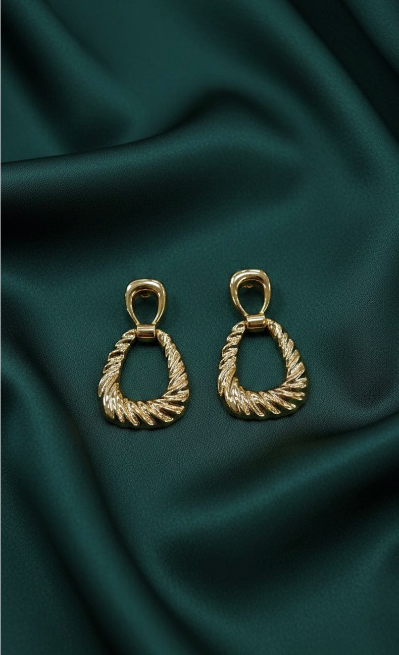 Contaporary Golden Antique Earrings