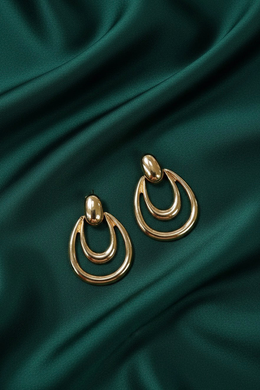 Gold Plated Unique Style Earrings