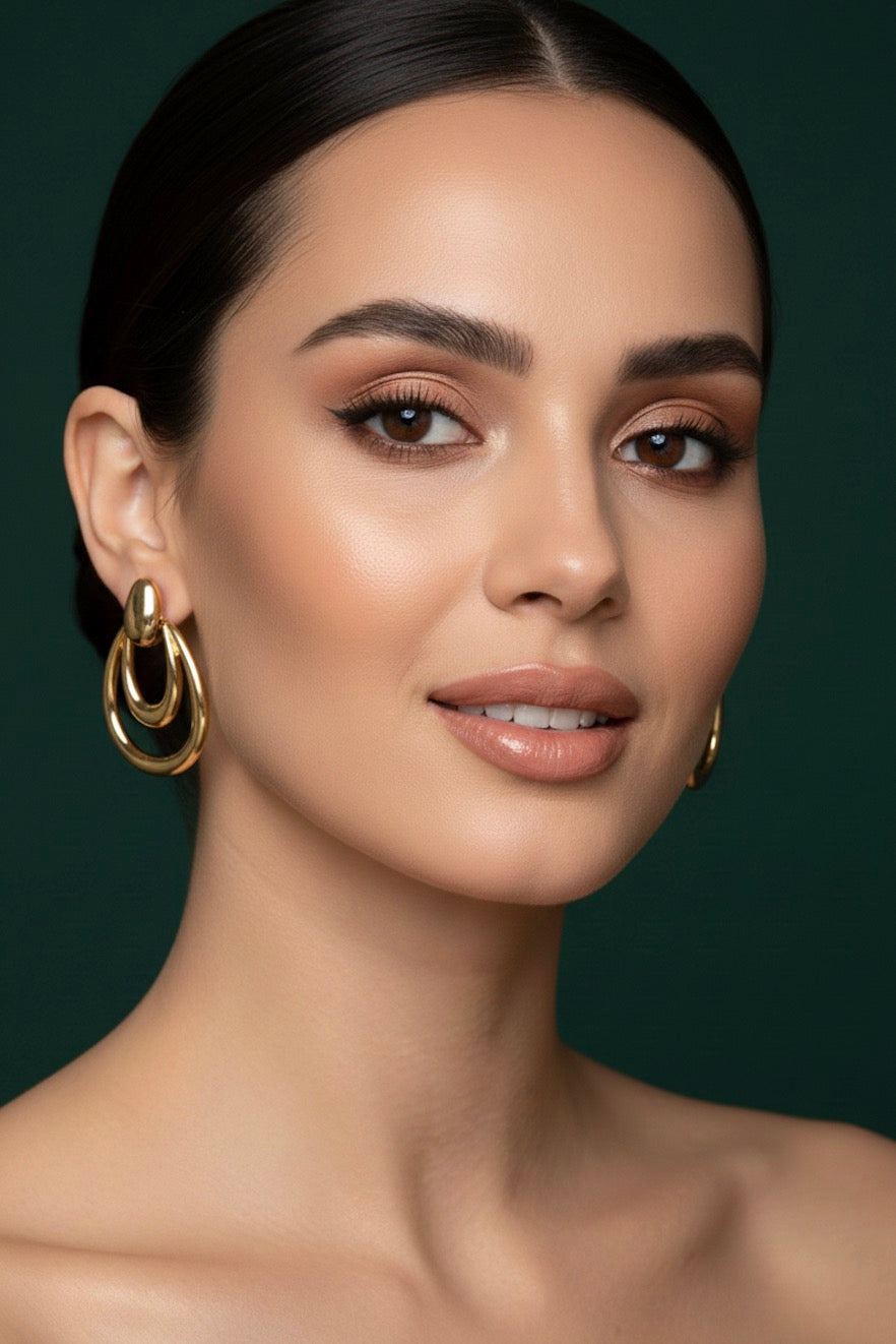 Gold Plated Unique Style Earrings