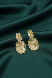 Golden Contemporary Earrings