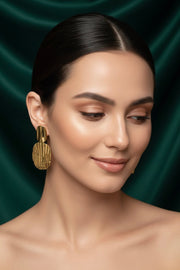 Golden Contemporary Earrings