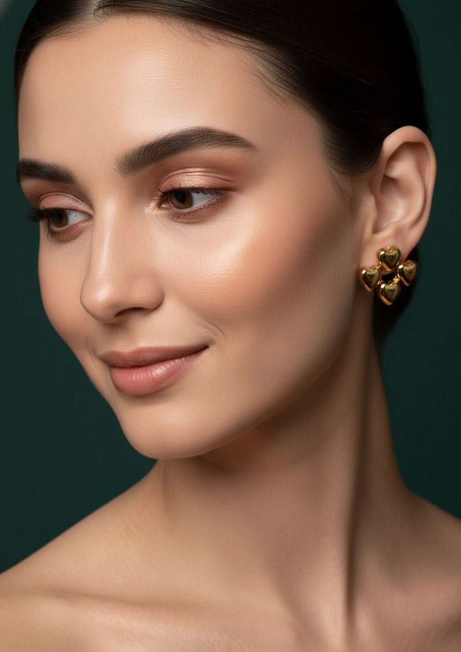 Fancy Golden Antique Studs