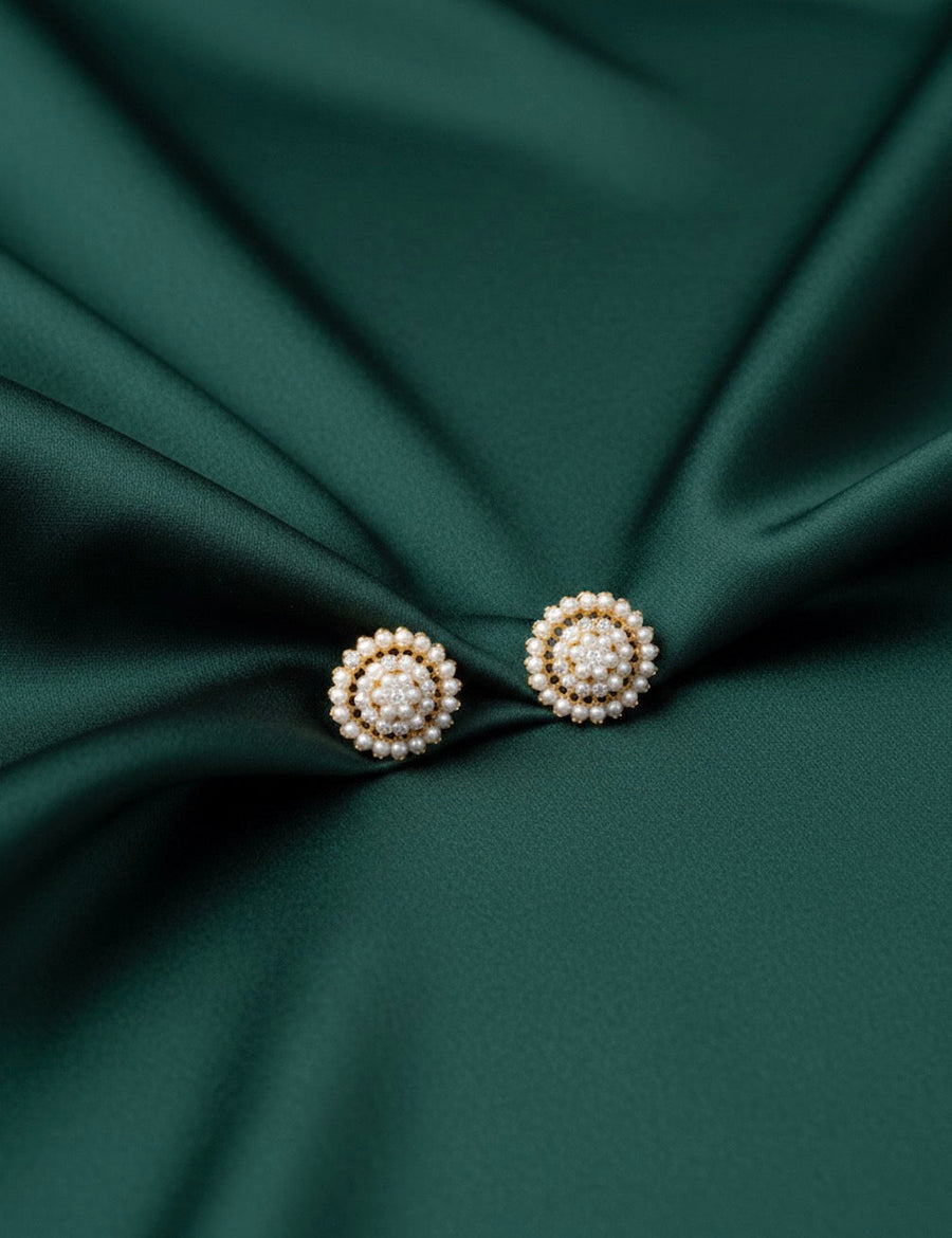 Fancy Beaded Mini Studs