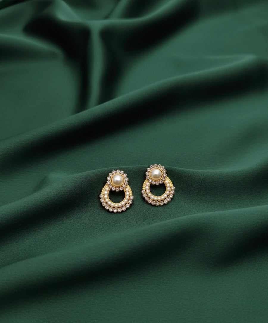 Golden Artificial Beaded Mini Studs