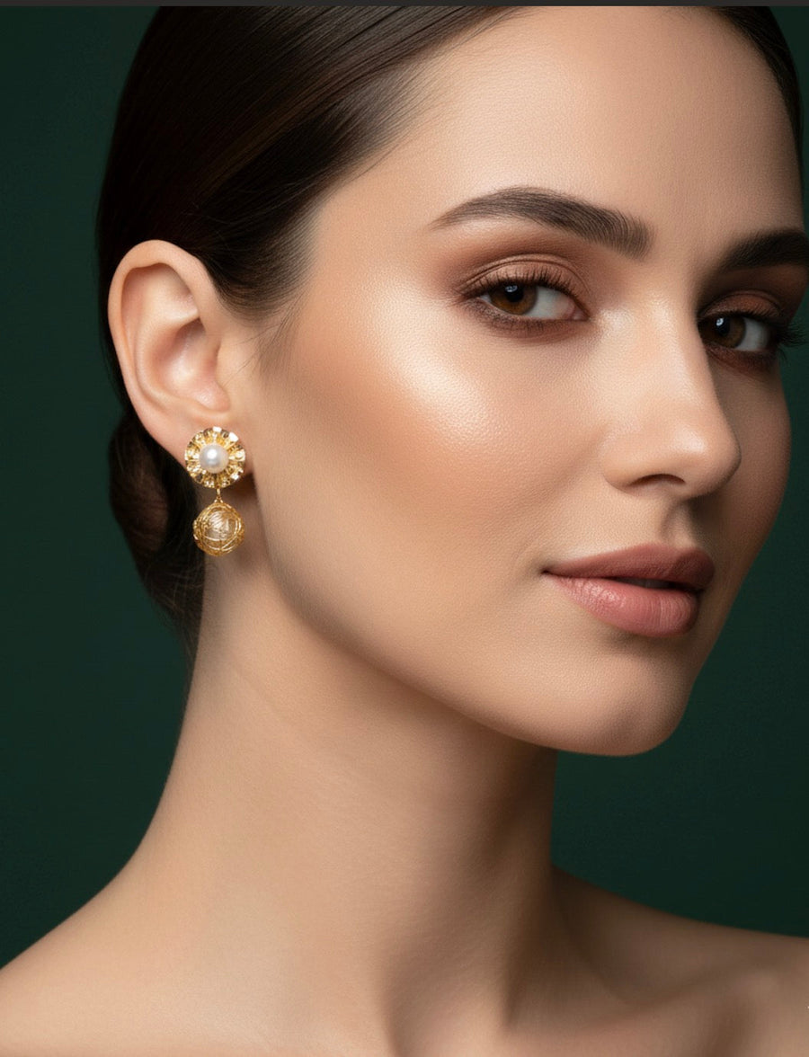 Gold Plated Fancy Earrings