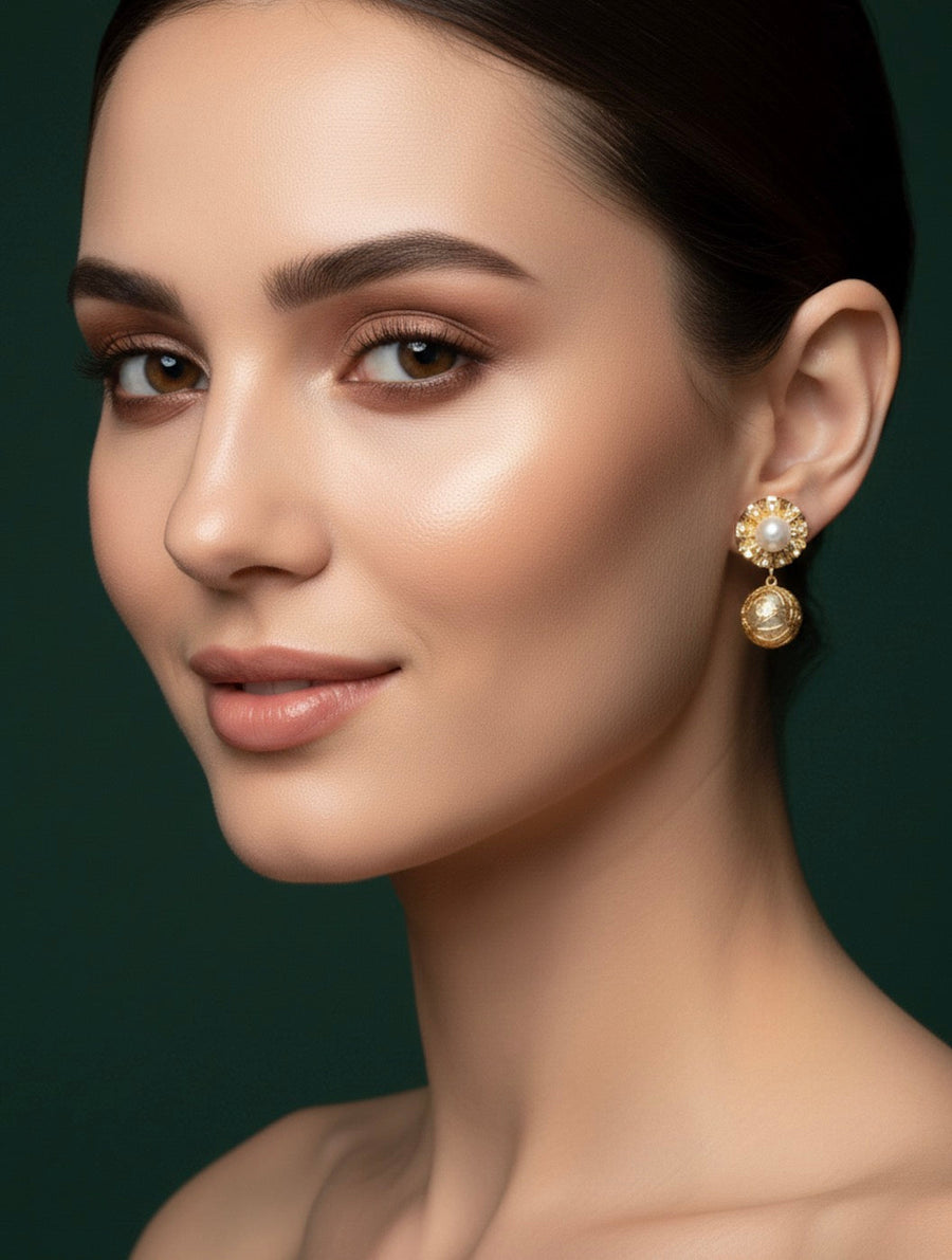 Gold Plated Fancy Earrings