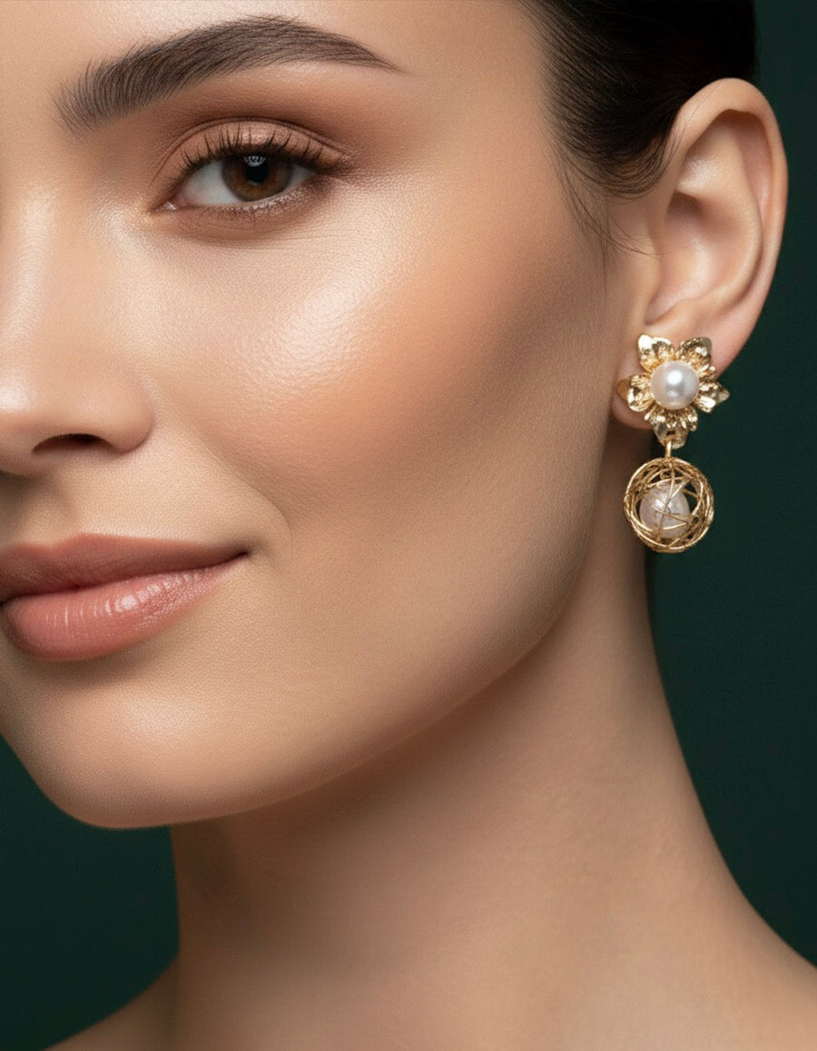 Gold Plated Fancy Earrings