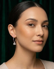 Silver Plated Fancy Hoops