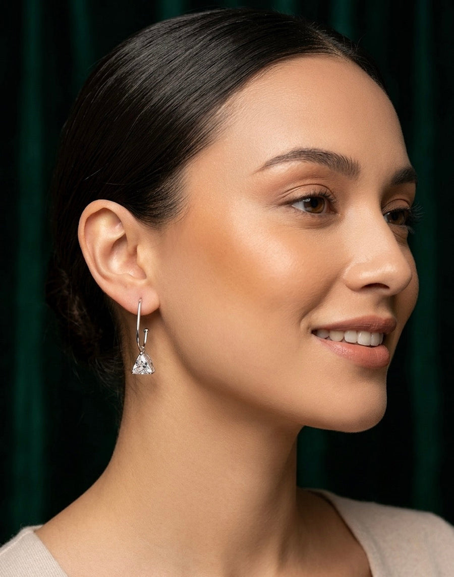 Silver Plated Fancy Hoops