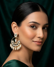 Kundan & Pearl Traditional Ethnic Statement Earrings