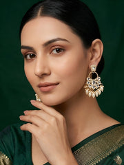Kundan & Pearl Traditional Ethnic Statement Earrings