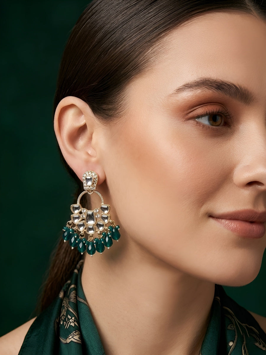 Kundan & Pearl Traditional Ethnic Statement Earrings