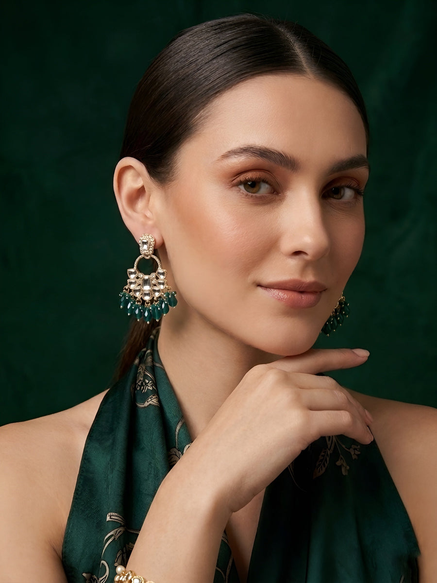 Kundan & Pearl Traditional Ethnic Statement Earrings